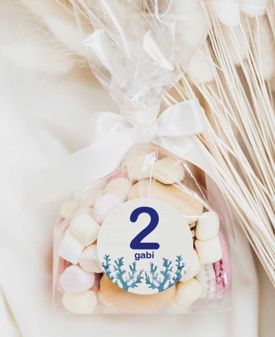 Birthday details sailor round sticker