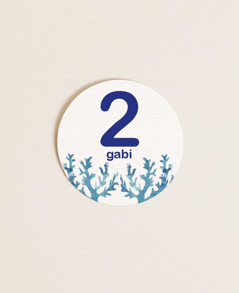 Round sticker for sailor birthday