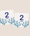 Adesivos quadrados para aniversários de mar de coral