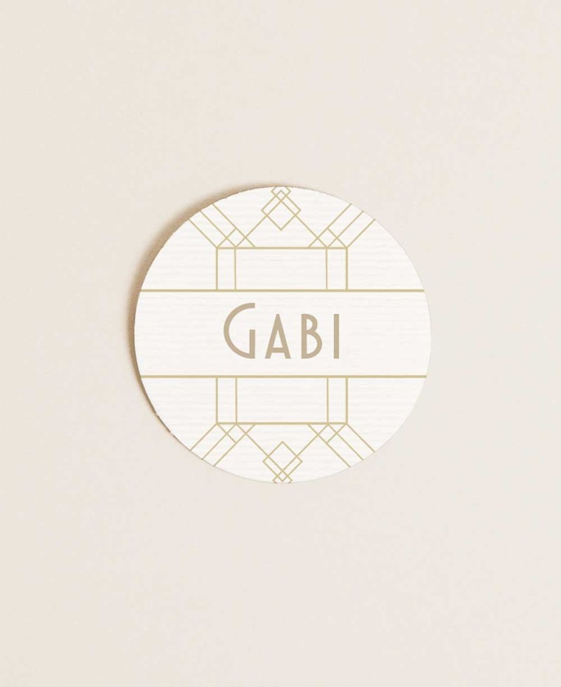 Round sticker for Big Gatsby birthday
