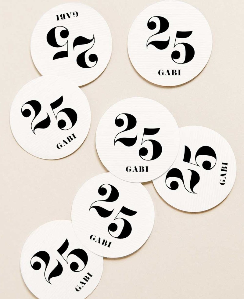 Circular Stickers for Sophisticated Birthday Gifts Circular Stickers for Sophisticated Birthday Gifts