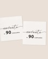 Autocollant carré pour anniversaire calligraphique