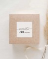 Autocollants carrés pour cadeaux d’anniversaire calligraphiques
