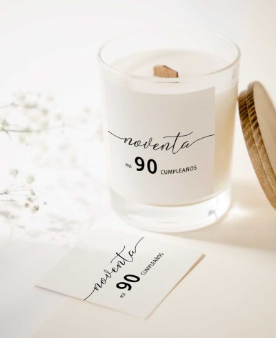 Autocollants carrés pour détails d’anniversaire calligraphiques