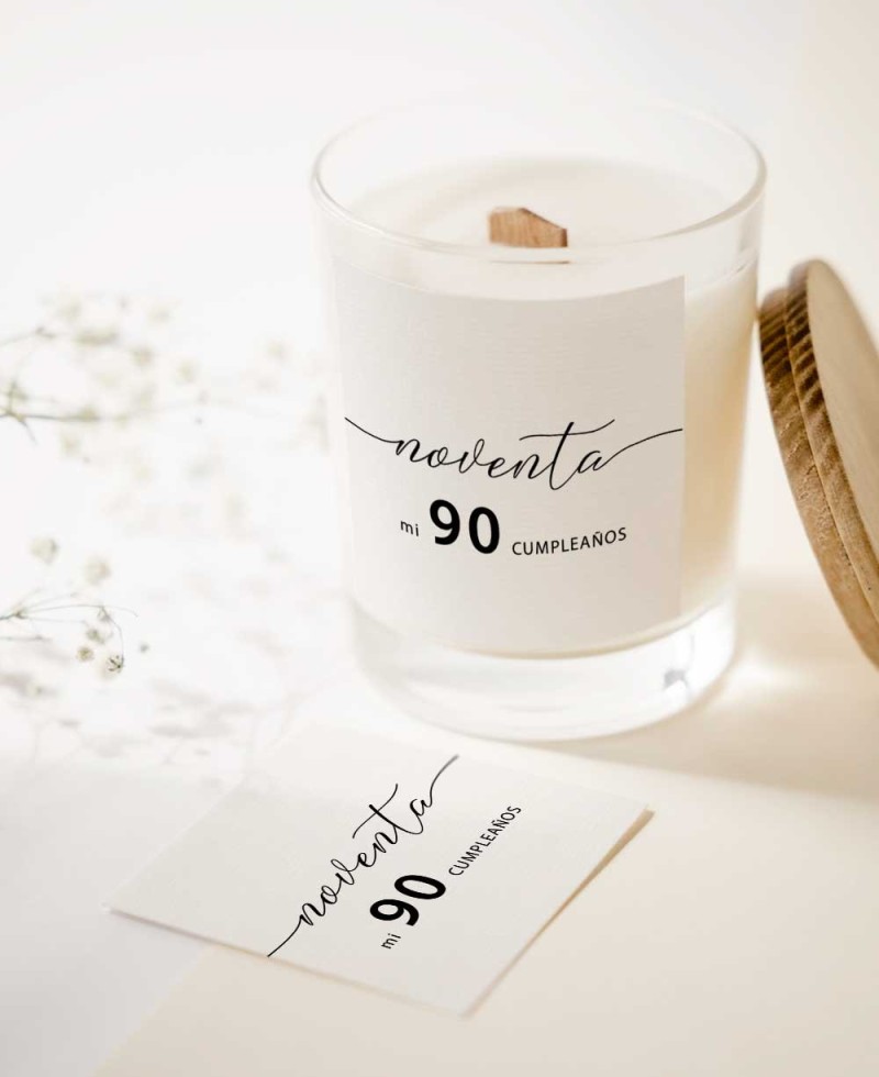 Square stickers for calligraphic birthday details Square stickers for calligraphic birthday details
