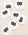 Pegatinas circulares para regalos de cumpleaños globos