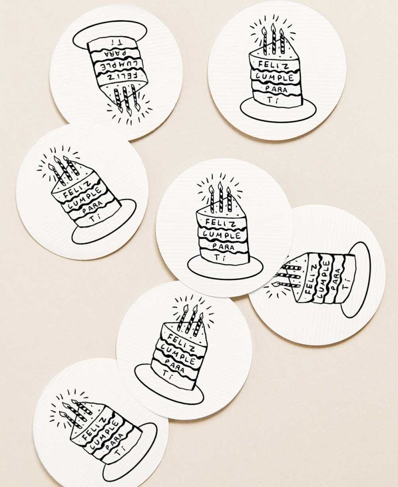 Adesivos circulares para bolo de presentes de aniversário Adesivos circulares para bolo de presentes de aniversário