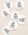 Circular stickers for birthday gifts cake