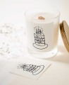 Square stickers for pastel birthday details