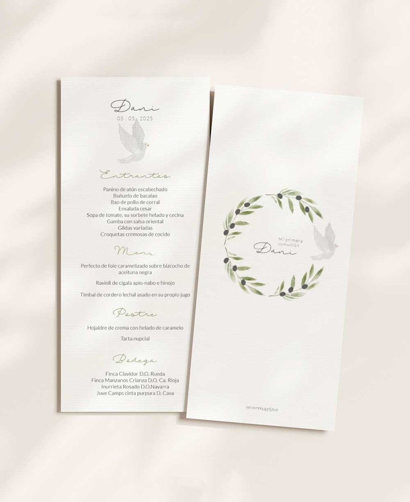 Procès-verbal pour communions couronne d’olivier et colombe Procès-verbal pour communions couronne d’olivier et colombe