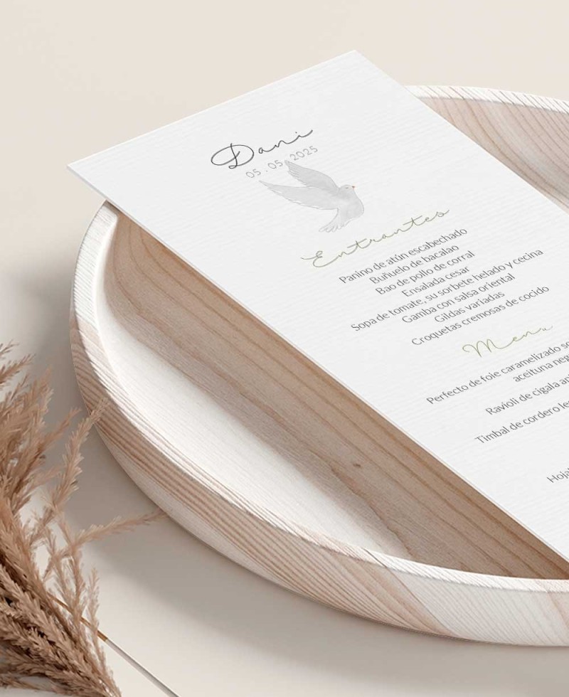 Menu Zoom per la Prima Comunione elegante olivo botanico stile classico Menu Zoom per la Prima Comunione elegante olivo botanico stile classico