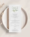 Menu para batismo de pombo azeitona