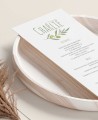 Zoom menus de baptême personnalisés bouquet d’olives