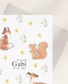Convite de batismo Zoom com animais fofos