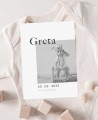 Invitation aux baptêmes avec la photo d’une fille