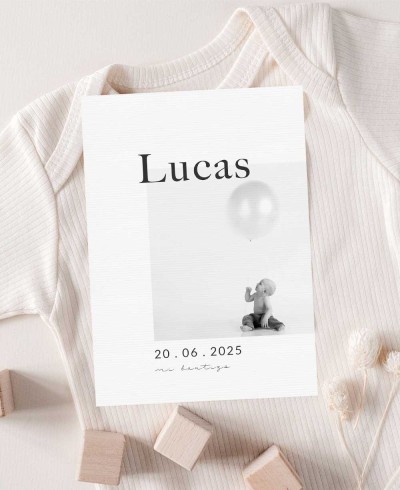 Invitation pour les baptêmes avec photo d’enfant