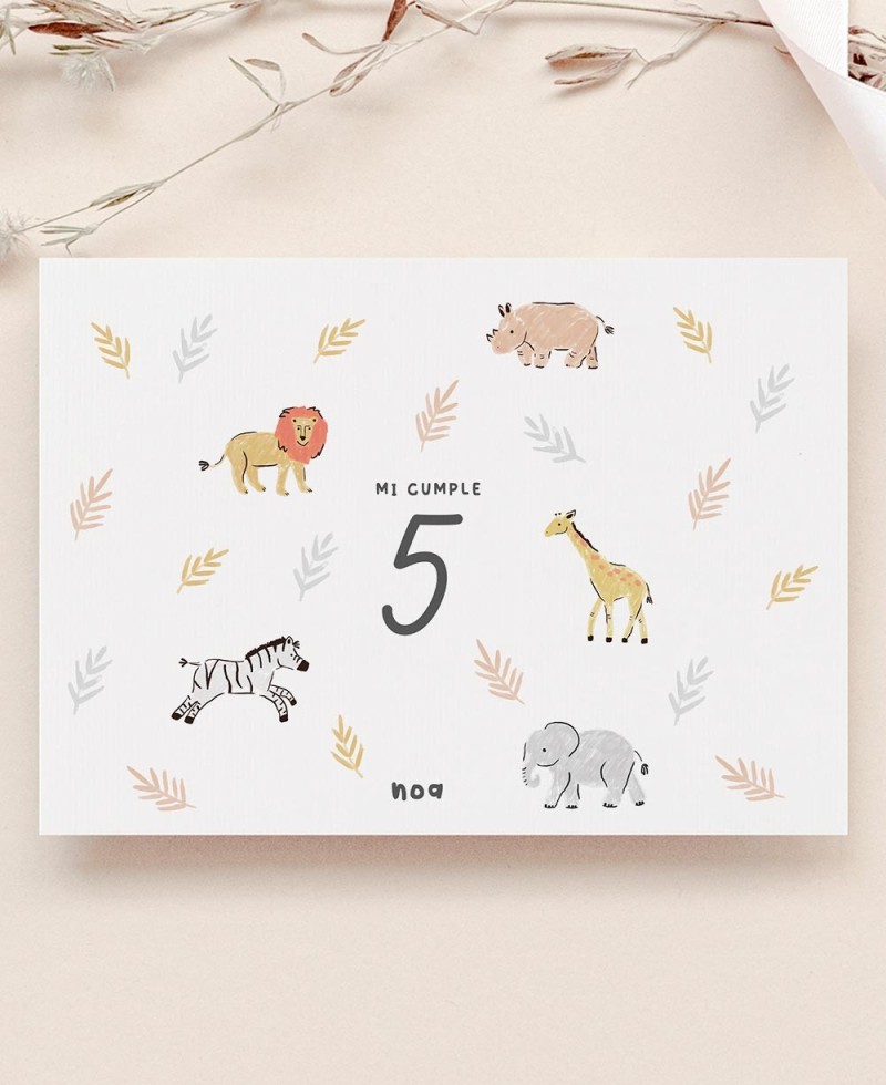 Tovaglia da colorare di compleanno animali giungla