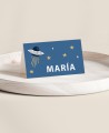 Puesto de mesa plegado para cumples cielo espacio