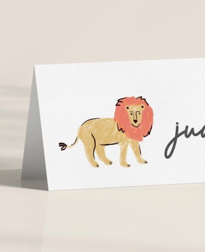 Assentos de mesa Zoom para aniversários de leões na selva