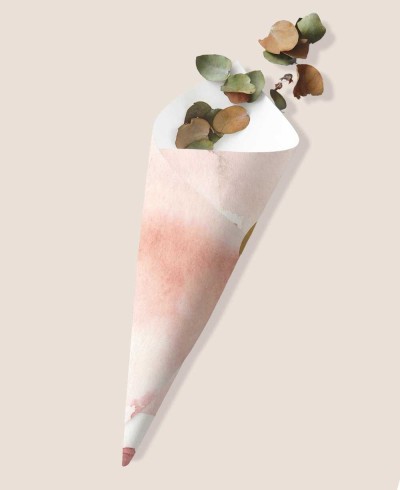 Terrakotta Aquarell Hochzeit Konfetti Kegel