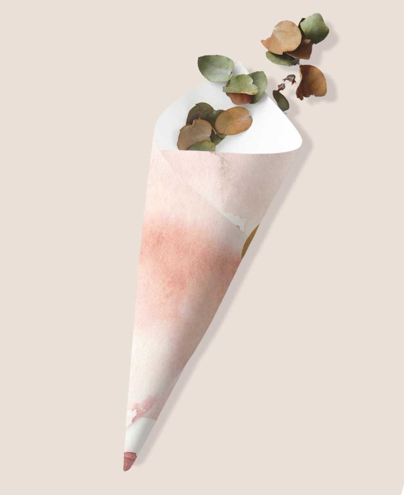 Terrakotta Aquarell Hochzeit Konfetti Kegel Terrakotta Aquarell Hochzeit Konfetti Kegel