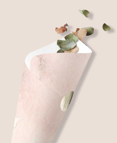 Flores de cones de pétalas para casamentos aquarelas de terracota