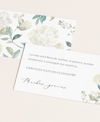 Zoom Weiße Hortensien Hochzeitskarten