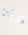 Carte d’enregistrement de mariage d’hortensias bleus