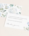 Zoom Cartes d’enregistrement de mariage d’hortensias bleus