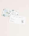 Biglietto di Cresima Matrimonio Ortensia Blu