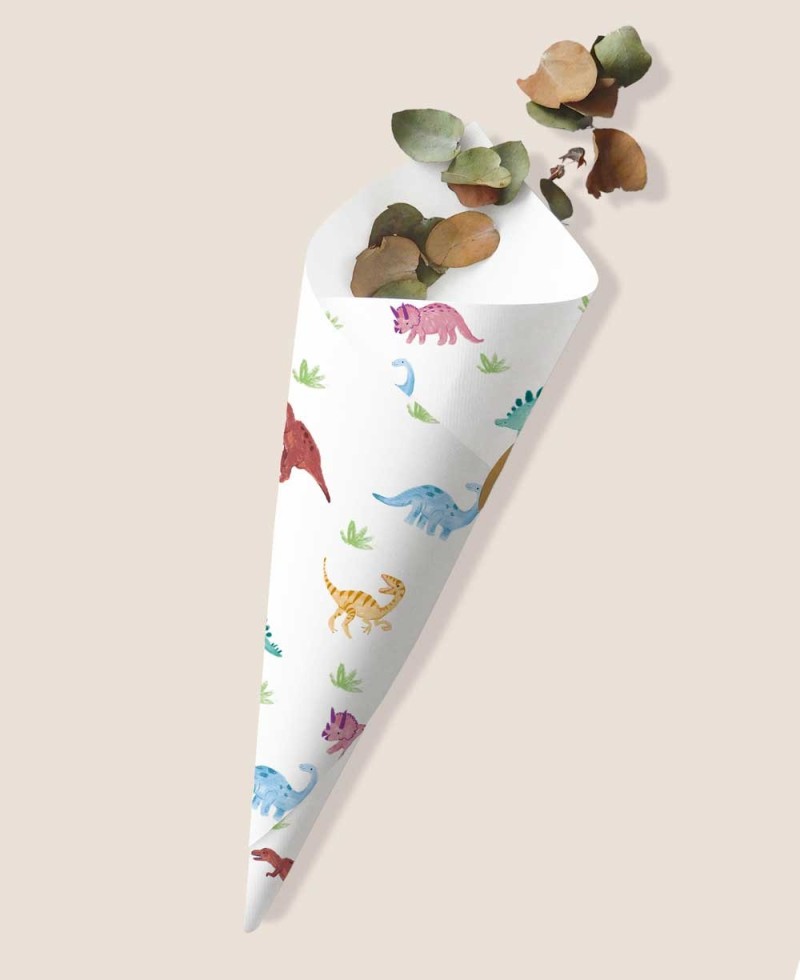 Cono para chuches cumpleaños dinosaurios Cono para chuches cumpleaños dinosaurios