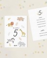Menu per il compleanno dei bambini animali giungla