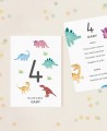 Menu di compleanno per bambini animali dinosauri