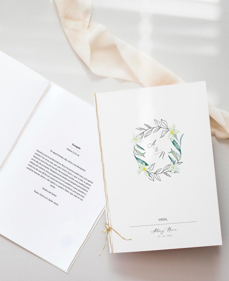 Misales para bodas con lazo