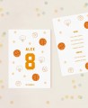 Menu per il basket di compleanno dei bambini