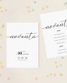 Menu di compleanno calligrafico per adulti
