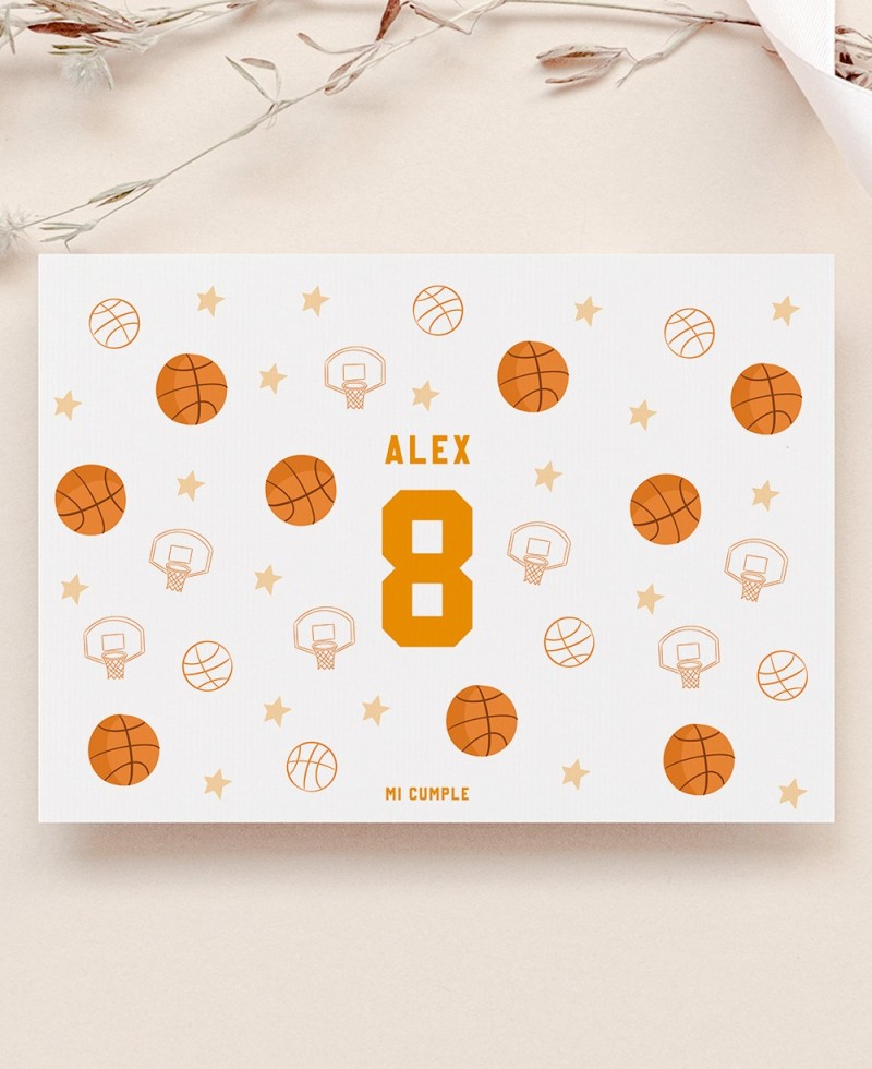 Mantel para colorear de cumpleaños baloncesto