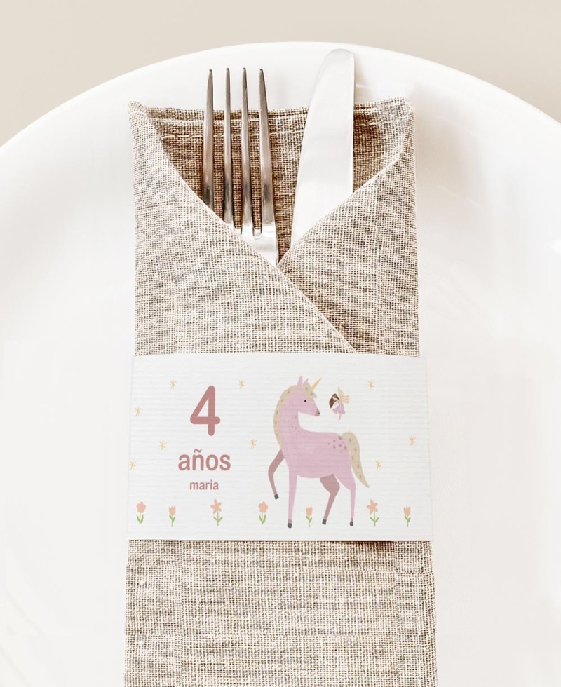 Rond de serviette pour les anniversaires de princesse