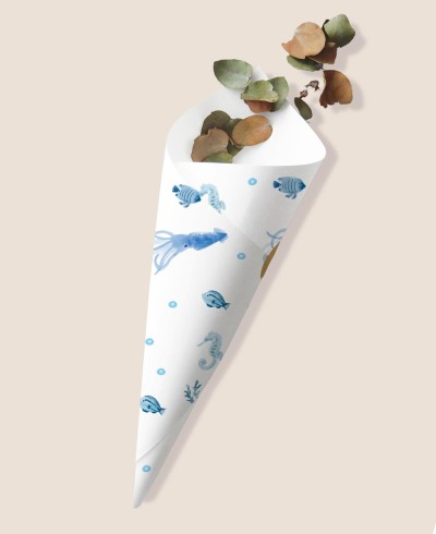 Cono per dolci di compleanno mare