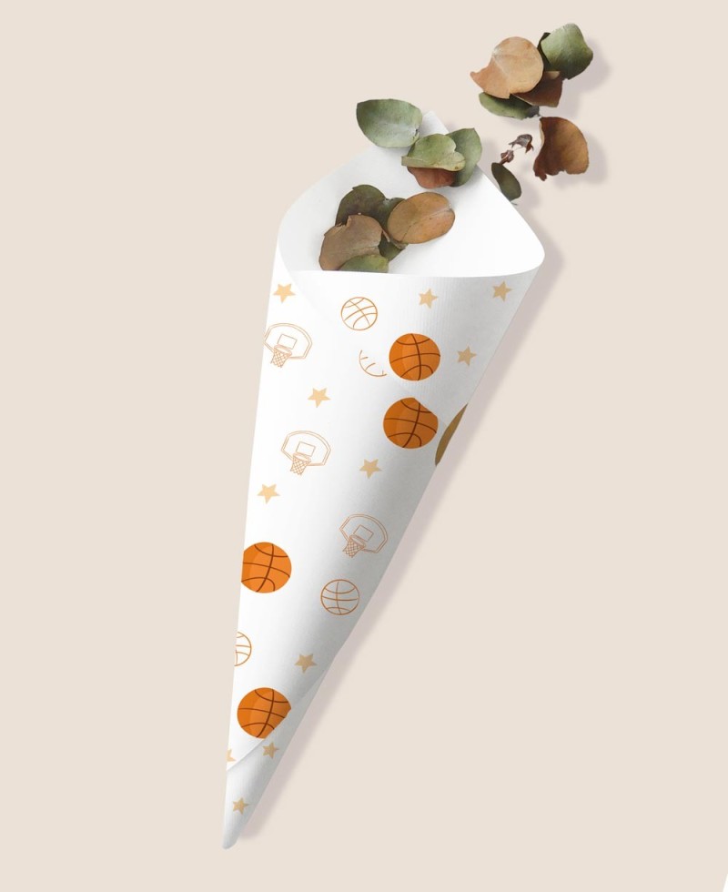 Cone for candy birthday sports basketball Cone for candy birthday sports basketball