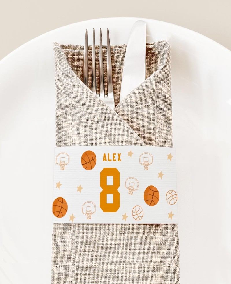 Porte-serviette pour le basket-ball d’anniversaire