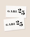Autocollants rectangulaires pour des anniversaires sophistiqués