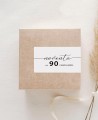 Pegatina rectangular para regalos de cumple minimal