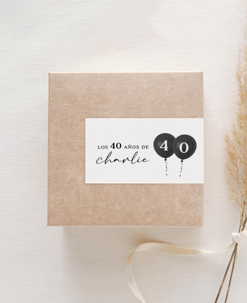 Adesivo retangular para decorar balões de presentes de aniversário Adesivo retangular para decorar balões de presentes de aniversário