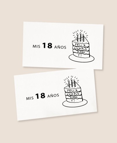 Adesivos retangulares para bolo de aniversário