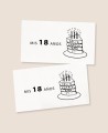 Adesivos retangulares para bolo de aniversário