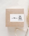 Adesivo retangular para decorar presentes de aniversário bolo velas
