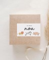 Autocollants rectangulaires horizontaux pour anniversaire jungle