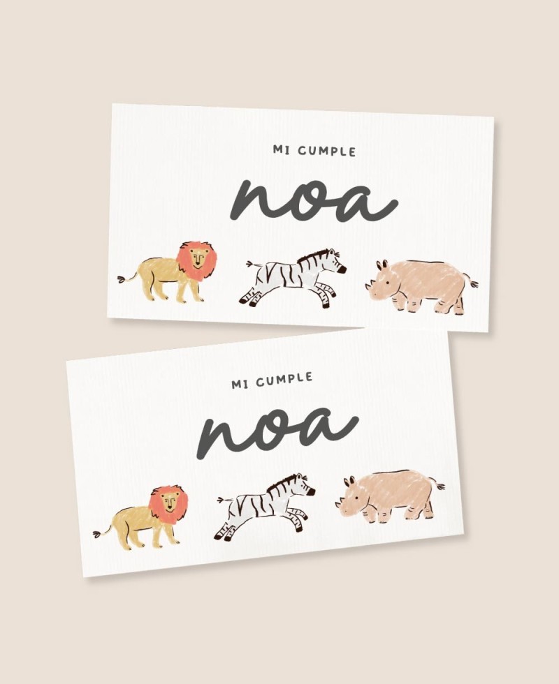 Adesivos horizontais para aniversário na selva Adesivos horizontais para aniversário na selva
