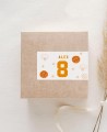 Horizontal rectangular stickers for birthday basketball